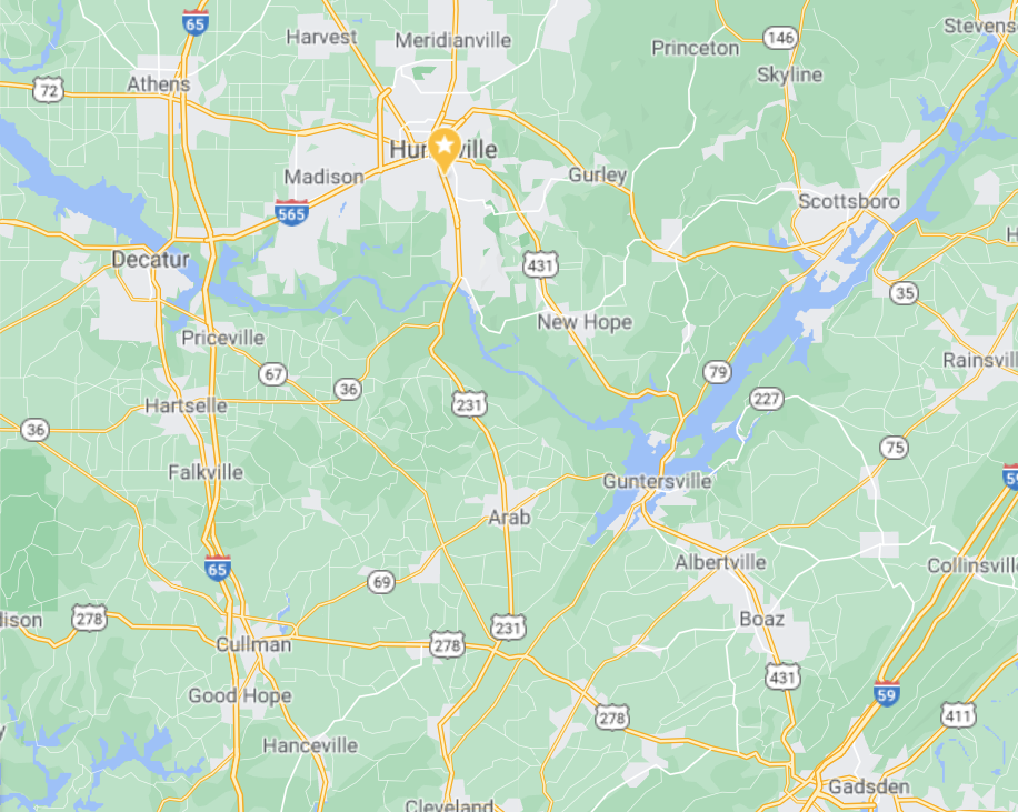 huntsville area map